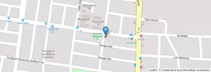 Mapa de ubicacion de Lavadero MyJ en アルゼンチン, コリエンテス州, Departamento Capital, Corrientes, Corrientes.