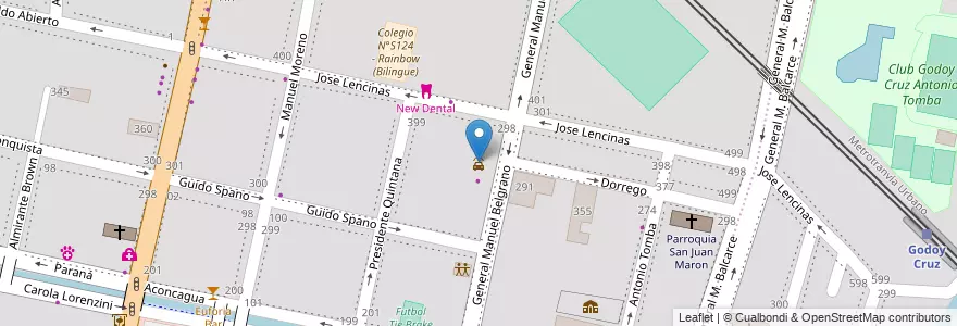 Mapa de ubicacion de Lavame en 阿根廷, 智利, Mendoza, Godoy Cruz, Departamento Godoy Cruz, Distrito Ciudad De Godoy Cruz.