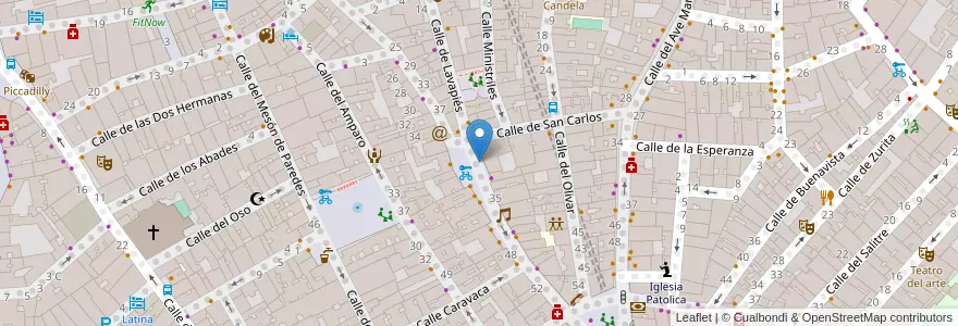 Mapa de ubicacion de LAVAPIES, CALLE, DE,29 en 西班牙, Comunidad De Madrid, Comunidad De Madrid, Área Metropolitana De Madrid Y Corredor Del Henares, Madrid.