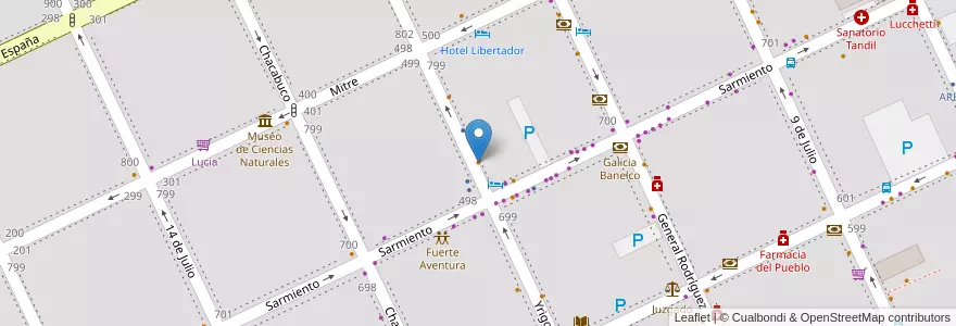 Mapa de ubicacion de L'Avenir en Arjantin, Buenos Aires, Partido De Tandil, Tandil.