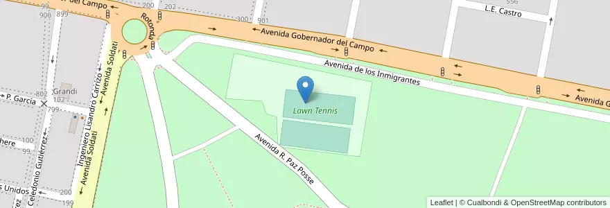 Mapa de ubicacion de Lawn Tennis en アルゼンチン, トゥクマン州, San Miguel De Tucumán, Departamento Capital, San Miguel De Tucumán.