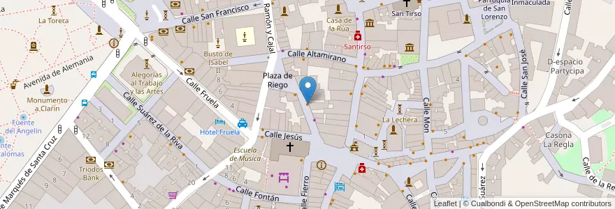 Mapa de ubicacion de l‘ayalga en Espanha, Astúrias, Astúrias, Oviedo.
