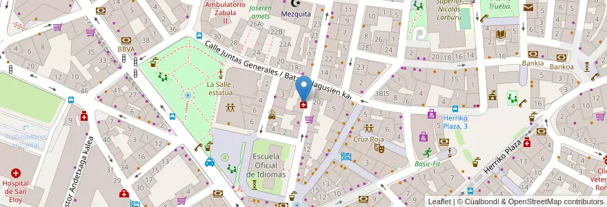 Mapa de ubicacion de Lda Ana Elosua García en 스페인, Euskadi, Bizkaia, Bilboaldea, Barakaldo.