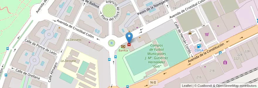 Mapa de ubicacion de Lda. Eva Ansorena Conto - Ldo. Enrique Navarro González en إسبانيا, منطقة مدريد, منطقة مدريد, Área Metropolitana De Madrid Y Corredor Del Henares, Torrejón De Ardoz.