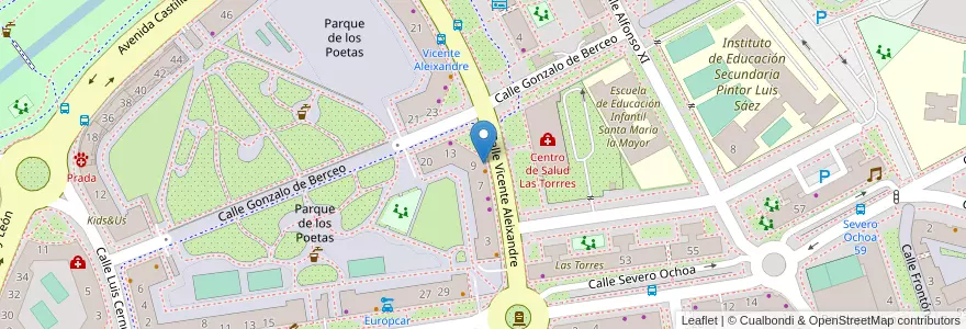 Mapa de ubicacion de Lda. Mª Rosario de Castro en España, Castilla Y León, Burgos, Alfoz De Burgos, Burgos.