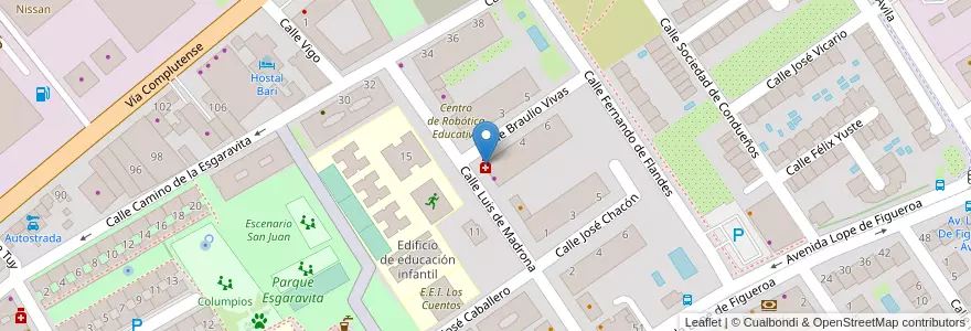 Mapa de ubicacion de Lda. Mariana Ruiz Fernández en スペイン, マドリード州, Comunidad De Madrid, Área Metropolitana De Madrid Y Corredor Del Henares, Alcalá De Henares.