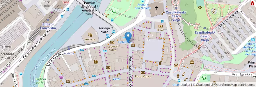 Mapa de ubicacion de Lda. Mónica Pariza en Spanje, Baskenland, Biskaje, Bilboaldea, Bilbao.