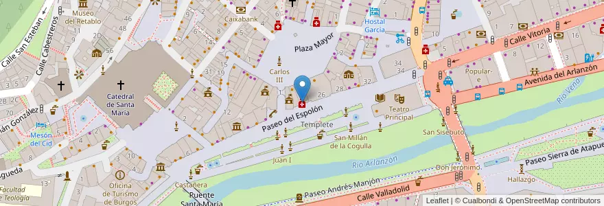 Mapa de ubicacion de Ldo. Castellanos de Grado en スペイン, カスティーリャ・イ・レオン州, Burgos, Alfoz De Burgos, Burgos.