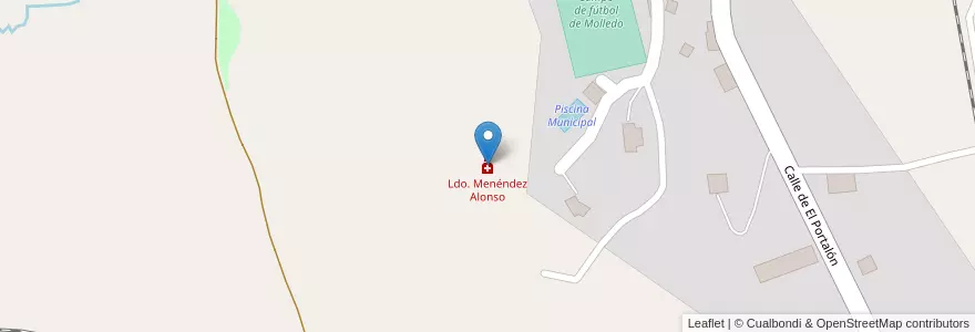 Mapa de ubicacion de Ldo. Menéndez Alonso en 스페인, Cantabria, Cantabria, Besaya, Molledo.
