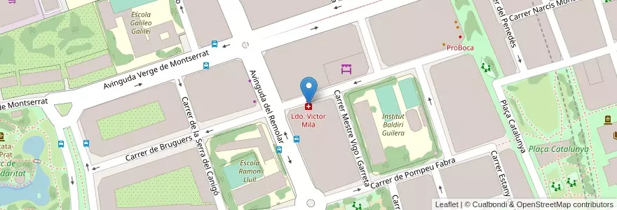 Mapa de ubicacion de Ldo. Victor Milà en Spain, Catalonia, Barcelona, Baix Llobregat, El Prat De Llobregat.