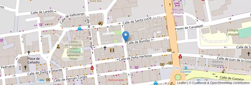 Mapa de ubicacion de Le Bistró en Испания, Кантабрия, Кантабрия, Santander, Santander.