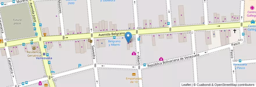 Mapa de ubicacion de Le Blanc, Balvanera en Argentinien, Ciudad Autónoma De Buenos Aires, Comuna 3, Buenos Aires.