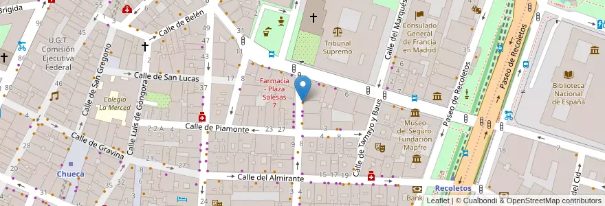 Mapa de ubicacion de Le Blanc en Испания, Мадрид, Мадрид, Área Metropolitana De Madrid Y Corredor Del Henares, Мадрид.