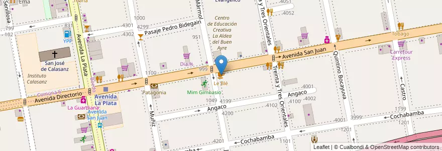 Mapa de ubicacion de Le Blé, Boedo en Аргентина, Буэнос-Айрес, Comuna 5, Буэнос-Айрес.