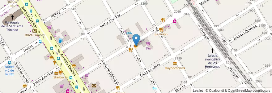 Mapa de ubicacion de Le Blé, Nuñez en آرژانتین, Ciudad Autónoma De Buenos Aires, Buenos Aires, Comuna 13.