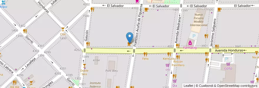 Mapa de ubicacion de Le Blé, Palermo en Arjantin, Ciudad Autónoma De Buenos Aires, Buenos Aires.
