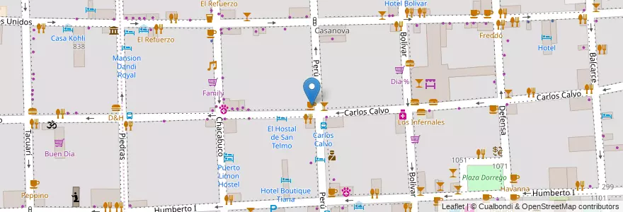 Mapa de ubicacion de Le Blé, San Telmo en الأرجنتين, Ciudad Autónoma De Buenos Aires, Comuna 1, Buenos Aires.