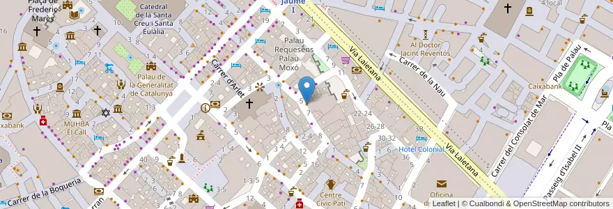 Mapa de ubicacion de Le Bouchon en Sepanyol, Catalunya, Barcelona, Barcelonès, Barcelona.
