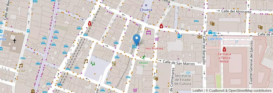 Mapa de ubicacion de Le Cocó en Испания, Мадрид, Мадрид, Área Metropolitana De Madrid Y Corredor Del Henares, Мадрид.