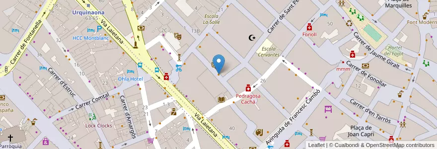 Mapa de ubicacion de Le Cucine Mandarosso en اسپانیا, Catalunya, Barcelona, Barcelonès, Barcelona.