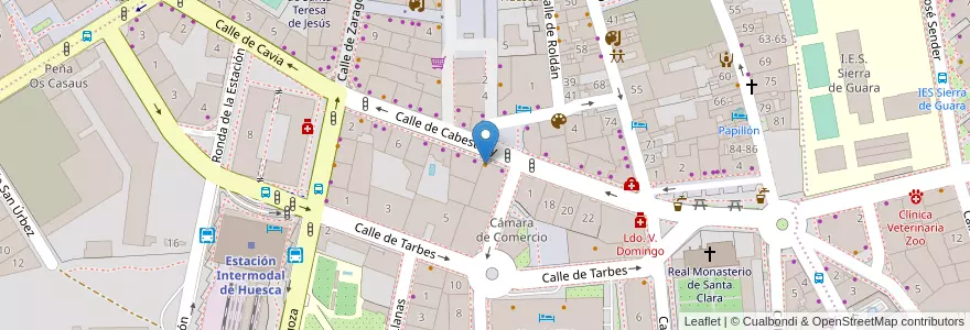 Mapa de ubicacion de Le Petit Chat Noir en Испания, Арагон, Уэска, Hoya De Huesca / Plana De Uesca, Уэска.