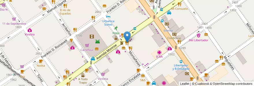 Mapa de ubicacion de Le Vulliez, Belgrano en آرژانتین, Ciudad Autónoma De Buenos Aires, Buenos Aires, Comuna 13.