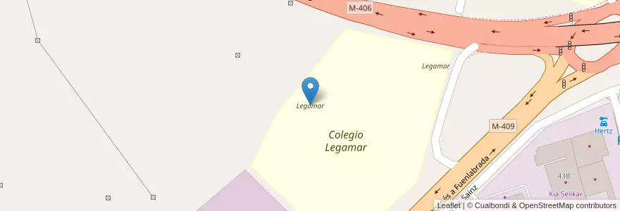 Mapa de ubicacion de Legamar en スペイン, マドリード州, Comunidad De Madrid, Área Metropolitana De Madrid Y Corredor Del Henares, Leganés.