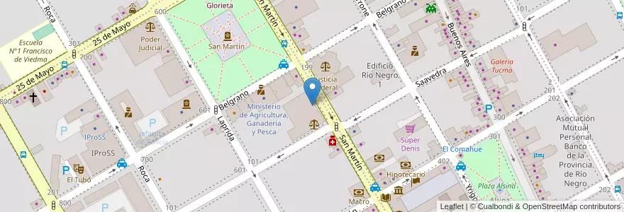 Mapa de ubicacion de Legislatura en الأرجنتين, ريو نيغرو, Departamento Adolfo Alsina, Viedma, Viedma.