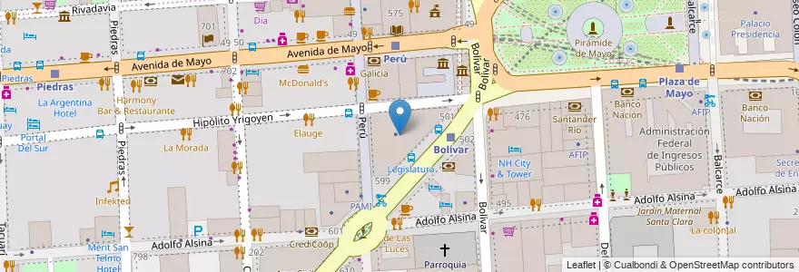 Mapa de ubicacion de Legislatura de la Ciudad Autónoma de Buenos Aires, Montserrat en الأرجنتين, Ciudad Autónoma De Buenos Aires, Comuna 1, Buenos Aires.