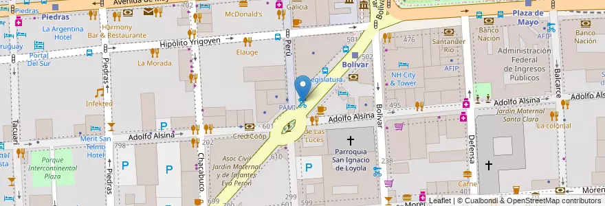 Mapa de ubicacion de Legislatura, Montserrat en Arjantin, Ciudad Autónoma De Buenos Aires, Comuna 1, Buenos Aires.