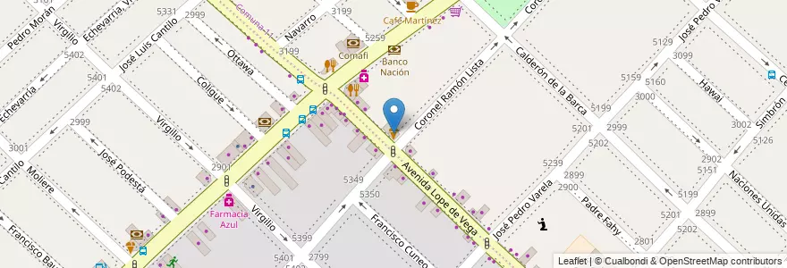 Mapa de ubicacion de Lekker, Villa Devoto en Argentinië, Buenos Aires, Comuna 10.