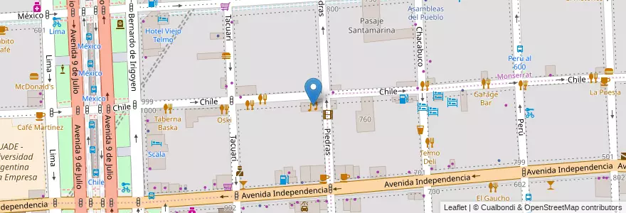 Mapa de ubicacion de L'Embruix Nite, Montserrat en Arjantin, Ciudad Autónoma De Buenos Aires, Comuna 1, Buenos Aires.