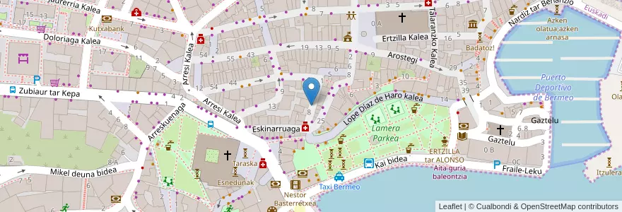 Mapa de ubicacion de Lennon en Spanje, Baskenland, Biskaje, Busturialdea-Urdaibai, Bermeo.