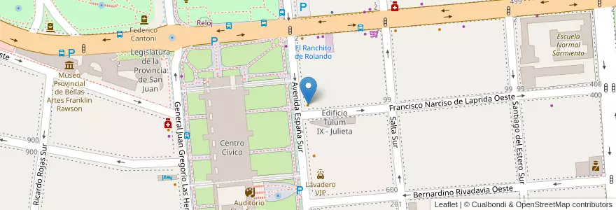 Mapa de ubicacion de Lennon Café en 아르헨티나, San Juan, 칠레, Capital.