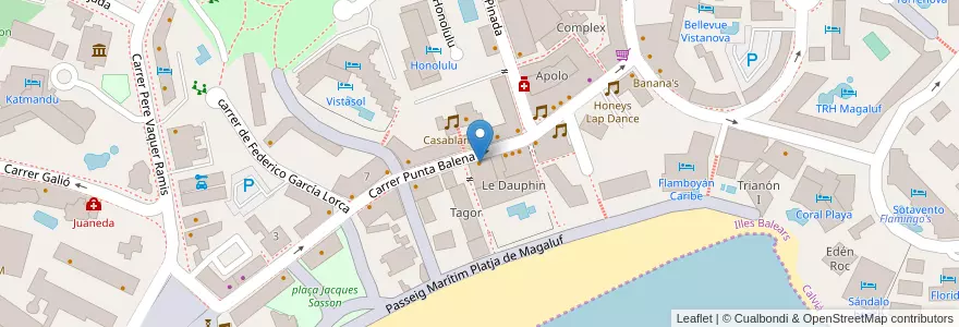Mapa de ubicacion de Lennon's en Испания, Балеарские Острова, España (Mar Territorial), Serra De Tramuntana, Балеарские Острова, Calvià.