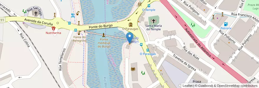 Mapa de ubicacion de Leonardo en スペイン, ガリシア州, A Coruña, A Coruña.