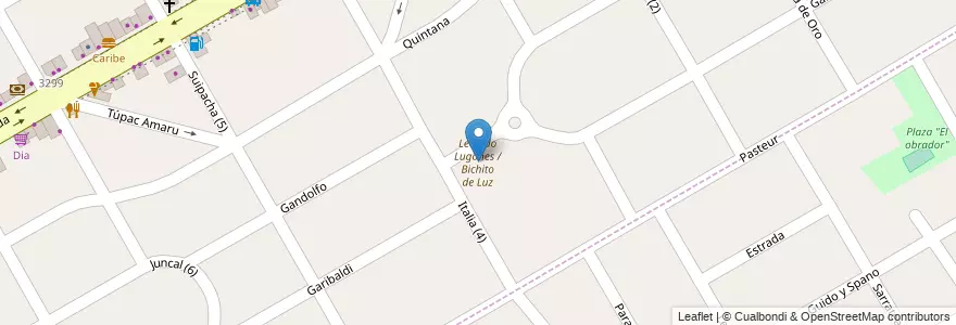 Mapa de ubicacion de Leopldo Lugones / Bichito de Luz en Argentinië, Buenos Aires, Partido De San Fernando, Victoria, Virreyes.