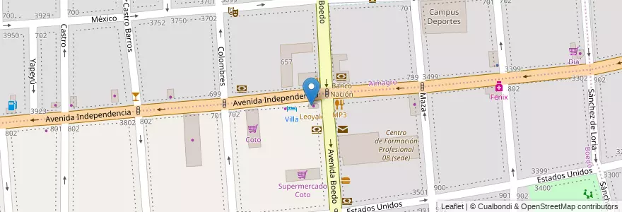 Mapa de ubicacion de Leoyak, Boedo en Argentina, Ciudad Autónoma De Buenos Aires, Comuna 5, Buenos Aires.