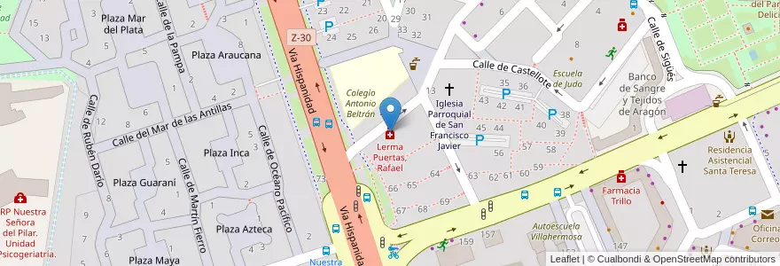 Mapa de ubicacion de Lerma Puertas, Rafael en Sepanyol, Aragón, Zaragoza, Zaragoza, Zaragoza.