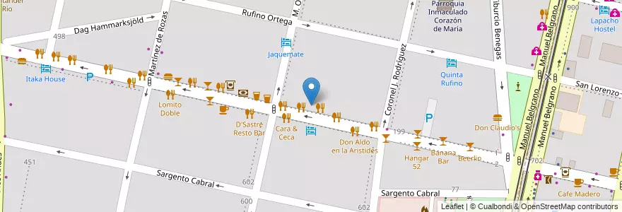 Mapa de ubicacion de Lerot en 아르헨티나, 칠레, Mendoza, Departamento Capital, Ciudad De Mendoza, Sección 5ª Residencial Sur.