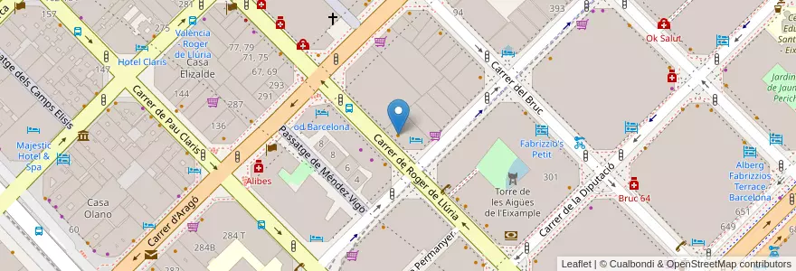 Mapa de ubicacion de Les Finestres de Llúria en Sepanyol, Catalunya, Barcelona, Barcelonès, Barcelona.