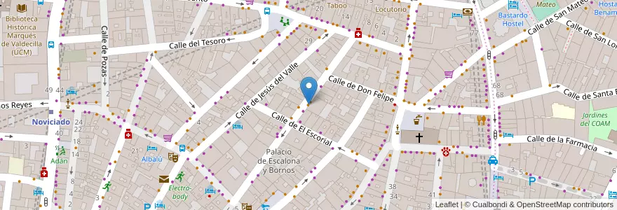 Mapa de ubicacion de Les Mauvais Garçons en Spanien, Autonome Gemeinschaft Madrid, Autonome Gemeinschaft Madrid, Área Metropolitana De Madrid Y Corredor Del Henares, Madrid.