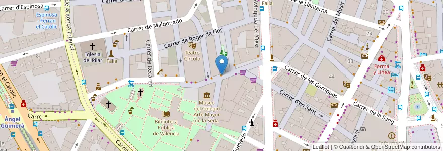 Mapa de ubicacion de Les Roques en Spanje, Valencia, Valencia, Comarca De València, Valencia.
