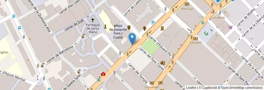 Mapa de ubicacion de Les Termes Bdn en スペイン, カタルーニャ州, Barcelona, バルサルネス, Badalona.