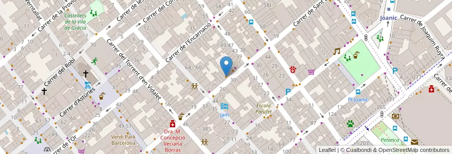 Mapa de ubicacion de Les Tres a la Cuina en Испания, Каталония, Барселона, Барселонес, Барселона.