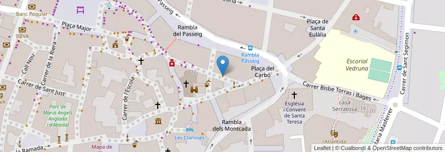 Mapa de ubicacion de l'Estudiant en Espagne, Catalogne, Barcelone, Osona, Vic.