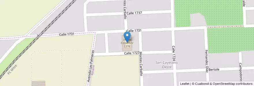 Mapa de ubicacion de Leticia Cossettini 1376 en Argentinien, Santa Fe, Departamento Rosario, Municipio De Rosario.