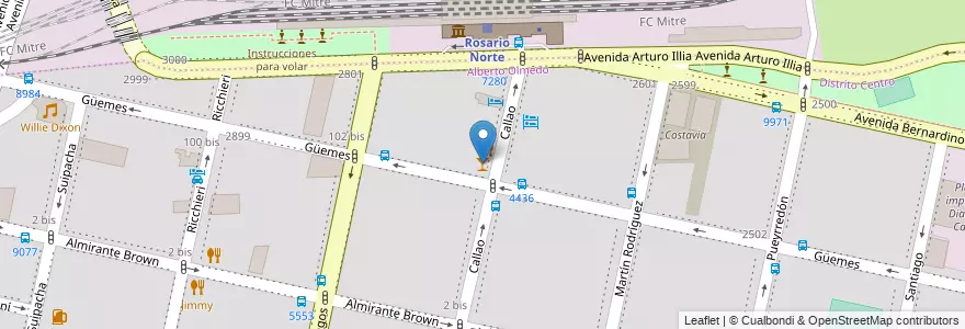 Mapa de ubicacion de Let's Dance en アルゼンチン, サンタフェ州, Departamento Rosario, Municipio De Rosario, ロサリオ.