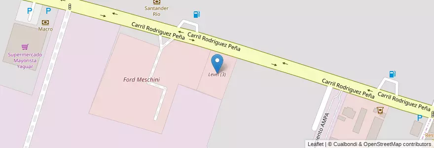 Mapa de ubicacion de Level (3) en 阿根廷, 智利, Mendoza, Departamento Godoy Cruz, Godoy Cruz, Distrito San Francisco Del Monte.