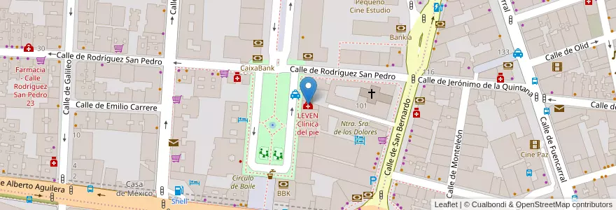 Mapa de ubicacion de LEVEN Clínica del pie en Испания, Мадрид, Мадрид, Área Metropolitana De Madrid Y Corredor Del Henares, Мадрид.